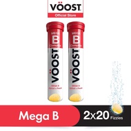VOOST Mega B Bundle - 2 x 20 Tabs Mega B Effervescent Vitamin Supplement
