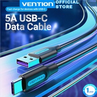 Vention 5A Type C Cable Fast Charging High Speed 480Mbps QC Fast Charge Data Cable USB C Cable for H