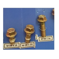Flange Bolt M8 x 16 / 20 / 30 Yellow Bolts M8x16 M8x20 M8x30