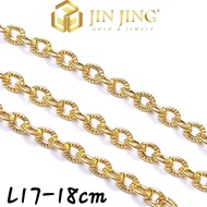 JIN JING RANTAI TANGAN SAUH (HOLLOW) EMAS 916 ORI 2.59G/2.78G/2.83G