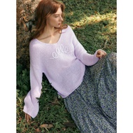 Elle | เสื้อสเวตเตอร์วูลคอวี แบบลำลอง