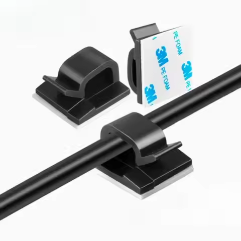 Adhesive cable organizer, cables holder, cable management, harness clamp, clamp for home PC power, U