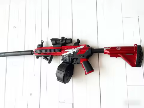 M416 Full Auto Gel Blasters Red Oath 500 Rounds Electric Gel Ball Blaster for Adults and Teens