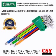 SATA 09702CH 9pcs Color Torx Hex Key Set