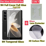 ฟิล์มกระจก Vivo V27 V30 V29 5G ฟิล์มกระจก Vivo V25 V27 Pro 5G ฟิล์มกล้อง ฟิล์มหลังเคฟล่า ป้องกันหน้า