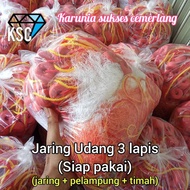 JARING UDANG 3 LAPIS SIAP PAKAI JARING UDANG PUKAT UDANG murah