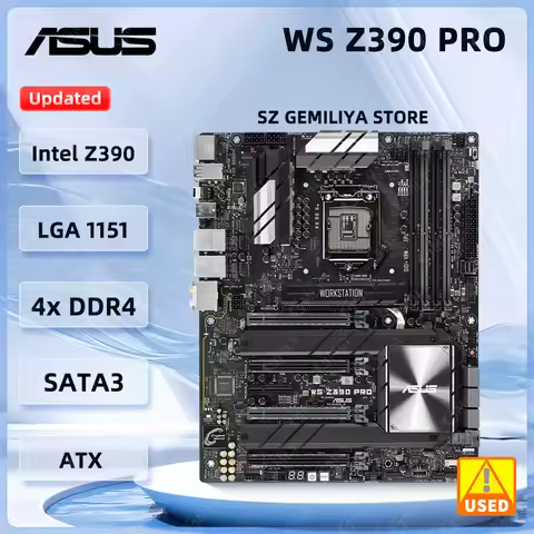 ASUS WS Z390 PRO motherboard Intel Z390 LGA 1151 DDR4 64GB M.2 ATX support Core i3-8100 i3-8300 i5-8
