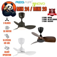 REGAIR INOVO MINI 24 /MINI 28 LED Ceiling Fan With Light Remote 28 Inch Ceiling Fan Kipas Siling Lam