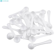 【COLORFUL】50pcs 1g White Plastic Measuring Spoon Gram Scoop Food Baking Medicine Powder