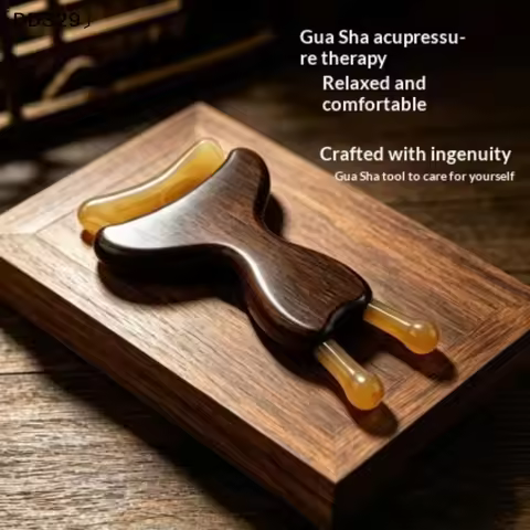 1PC Sandalwood Face Massager Nose & Face Massager - Eye Relief Tool Snail Facial Meridian Massage〔DD