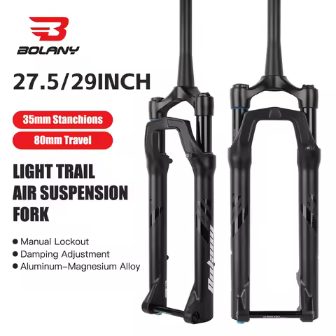BOLANY 35mm Tube Air Fork MTB 26/27.5/29 Inch 80mm Traver Tapered Suspension Fork BOOST 15x110mm Thr