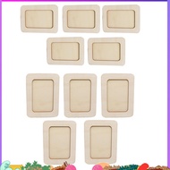 10PCS DIY Wood Picture Frames Unfinished Solid Wood Photo Picture Frames, for Crafts Wood, DIY Paint