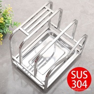 Q🍅304Stainless Steel Chopping Board Knife Holder Kitchen Special Chopping Board Rack Household Chopping Board Cutting Bo