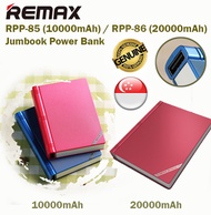 Remax RPP-85/86 Jumbook Power Bank Powerbank Portable Charger 10000mAh 20000mAh