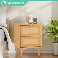 Furniture Direct DESSER 2 Drawers Side Table-Oak