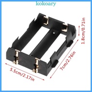 KOK 2-bay 26650 Battery Holder SMD Batteries for Case Storage Box with Bronze Pins 2x Slot 26650 DIY