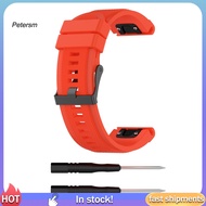 PP   26mm Replacement Silicone Wristband Watch Strap for Garmin Fenix 6X 5X Puls 3 HR