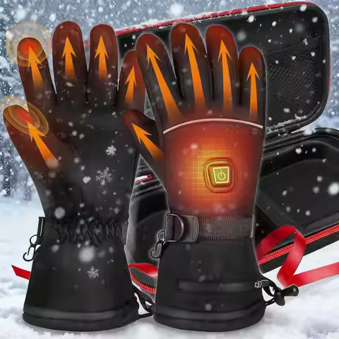 Electric Heating Gloves HG08 Outdoor Waterproof Heated Guantes Touch Screen R6 AA UM-3 Battery Motor