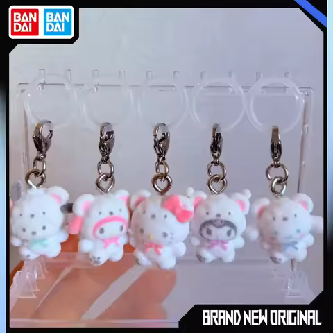 Bandai Sanrio keychain Action Figures Pochacco Kuromi My Melody Pompompurin Cinnamoroll Gashapon bal