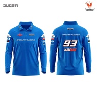 Polo shirt Tshirt Kaos Kerah Lengan Panjang Team Gresini Racing MotoGP Marc Marquez