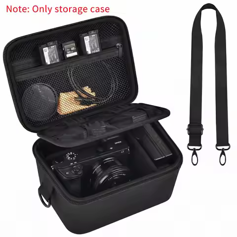 Hard Camera Case for Sony ZV-E10 A6400 A6000 A6100 A6600 A6500 (Medium,Kit Lens Only),Protective Bag
