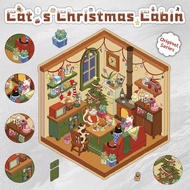 Creative 3d stereoscopic decorative stickers for cat Christmas house diy stickers