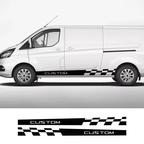 Car Door Side Sticker For Ford Transit Tourneo Custom Sport MK7 MK8 MK9 Racing Sport Styling Vinyl D