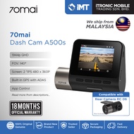 70mai Dash Cam Pro Plus A500S with RC06 (Type C) Rear Camera | Build-in GPS | Sony IMX335 Sensor | 1