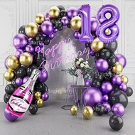 30th 40th 50th 60th 70th 80th Balloons Pink Bottle 32Inch Number Foil Balloons Adults Birthday Decor