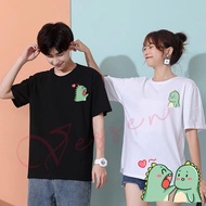 Dino eat you couple t-shirts, cute dinosaur couple clothes, twins, ayang