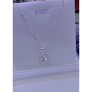SILVER MOTHER LOGO NECKLACE -HHJ