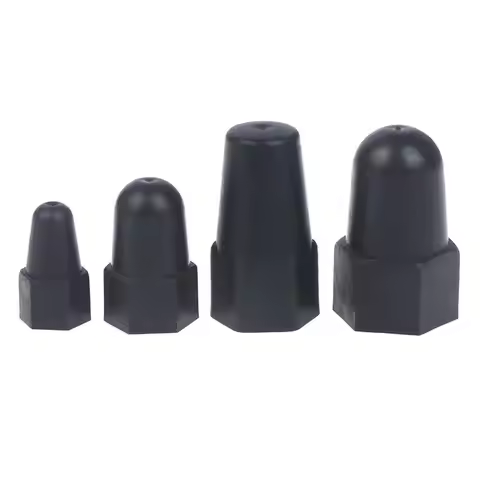 New 10PCS Lengthen Nut Cap Hexagonal Nut M6 M8 M10 M12PE Plastic Nut Protection Caps Hex Screw Prote