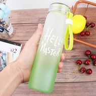 [Ready setok] Botol Minum Kaca Hello Master Gradient Glas Bottle- Hijau BISA COD botol minum /botol minum anak /botol minum tupperware botol minum tumbler botol minum bt21 botol minum kaca