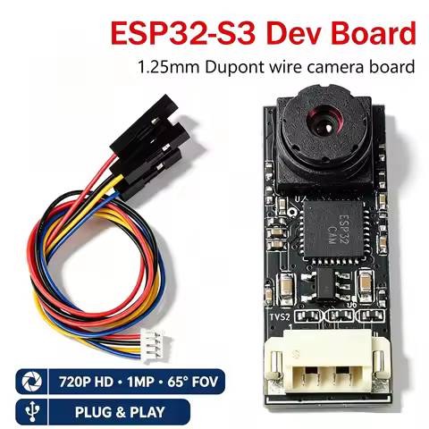 ESP32-S3 Development Board Camera Module 720P UVC Dupont Cable Plug Play 65 Degrees 1MP for Face Det