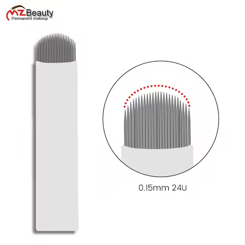 0.15mm 24U Lamina Tebori Flex U24 Microblading Needle Master U-Nano Blades 24 Pins Stainless Steel P