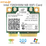 Wireless Wifi Card for Intel 7260HMW 7260 NB Mini PCI-E 300Mbps 802.11N 2.4G/5Ghz for Laptop 7260NB