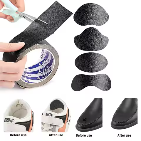 1 Roll Self Adhesive Leather Shoe Patch Sneaker Heel Protector Leather Shoe Upper Patch Repair Men a