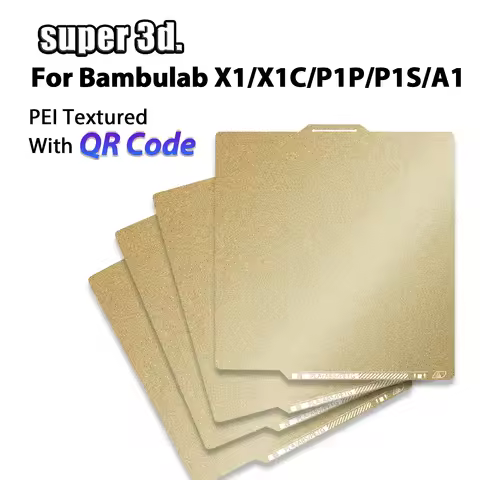 QR Code Textured PEI Bed For Bambu Lab Build Plate X1/X1C/P1P/P1S Double Side PEI Spring Steel Sheet