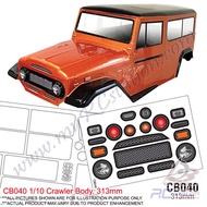 Team C Crawler Clear Body Shell CB040 1/10 Crawler Body (Width 200mm, WheelBase 313mm)