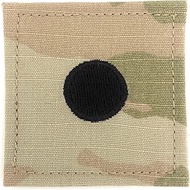U.S. Army ROTC Rank 2nd Lieutenant 2nd Lt. OCP w/Hook Fastener (LARGE DOT), Multicolor, Regulation