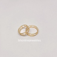 916 Gold Roman Numeral Pattern Ring