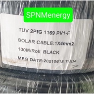 สายไฟโซล่าเซลล์ PV1-F no. 4 No.6 ม้วน 100 ม. TMDA สายไฟ มาตรฐาน TUV 2PfG 1169 ออก VAT ได้ ขายโดย SP