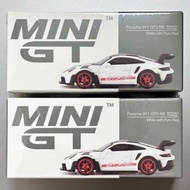 🔥絕版 LAST Mini GT 706 Porsche 911 GT3 R RS Weissach Package White with Pyro Red MGT00706 992 RHD 右軚 1