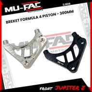 Mufact 4 Piston Formula Caliper Bracket Jupiter Z Disc 300MM CNC ZJ505 Silver Color - Black