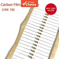 100PCS 5% 1/4W carbon film resistor 4.7K 4700 ohms color ring resistance 5% accuracy New
