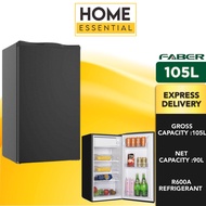 Faber 105L Single Door Refrigerator LUSSO 100BK | 2 Layers Shelf Fridge | Manual Defrost | Peti Sejuk Peti Ais Mini Bar