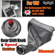Gear Shift Knob Gaiter Boot For Volkswagen VW Polo 9N 9N2 9N3 2002-2009 Auto Manual 5 Speed Transmis
