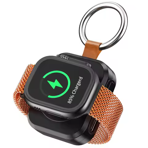 Mini Magnetic Wireless Charger For iWatch 1200mAh Portable Power Bank For Apple Watch Samsung Watch 
