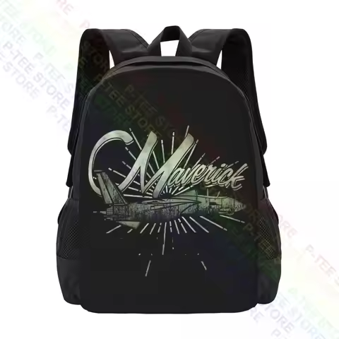 Top Gun Maverick Retro Jet F14 Tomcat Fighter Pilot LogoBackpack Large Capacity Training Riding Back