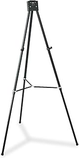 Quartet Easel, Aluminum, Heavy-Duty, Telescoping, 66" Max. Height, Supports 45 Lbs, Black (56EX)